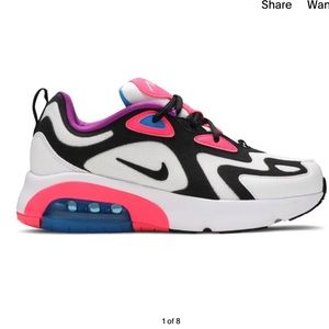 Nike Air Max 200 GS White Hyper Pink Size 5 Youth